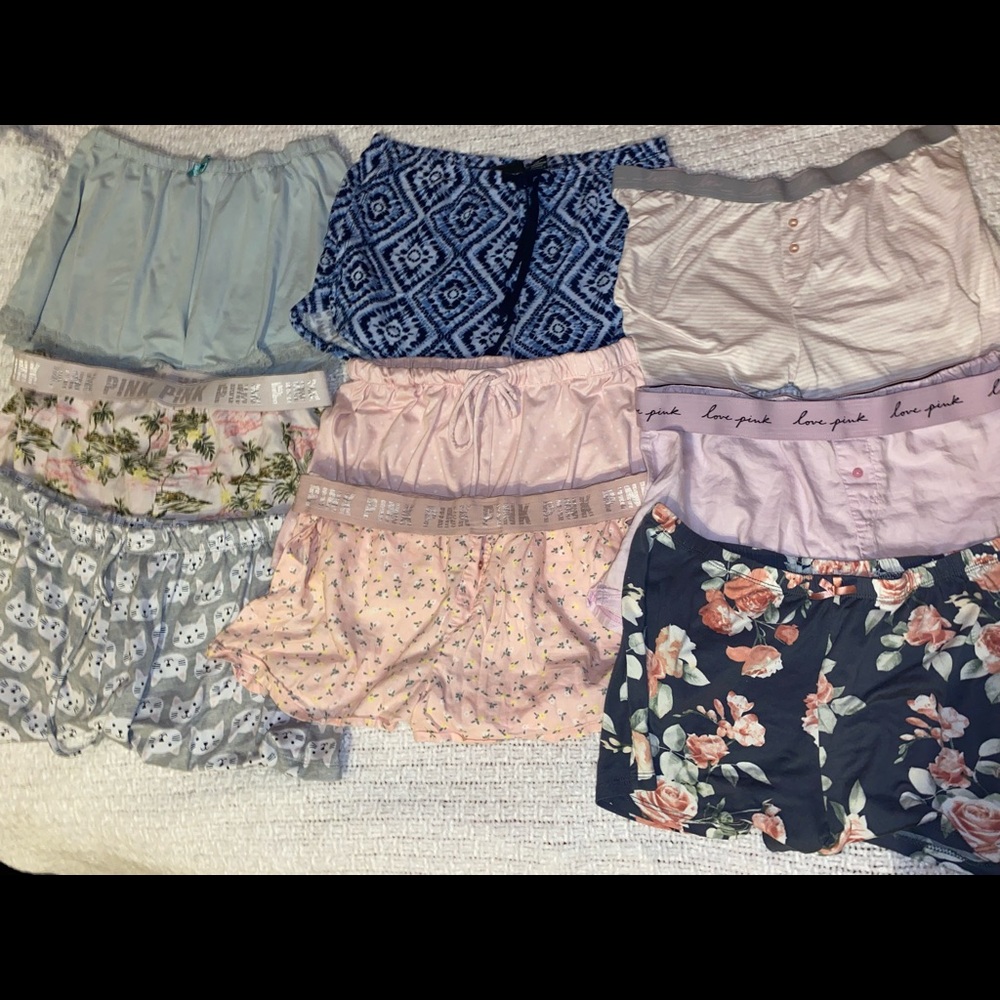 💕 9 piece pajama shorts bundle